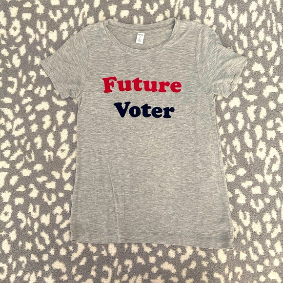 1901 GIRLS SIZE 10/12 GREY FUTURE VOTER TEE - Picture 2 of 5